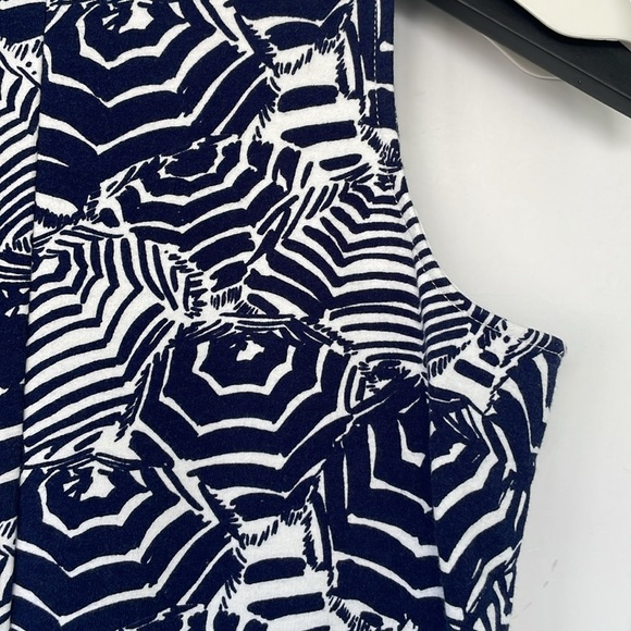 Lilly Pulitzer Oh Cabana Bot Umbrella Print Blue and White Foster Shift Dress XS - Picture 10 of 17